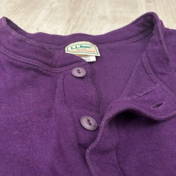Vintage 80s L.L. Bean River Driver Wool Thermal Layer Henley Neck Sweater Large - Picture 5 of 9